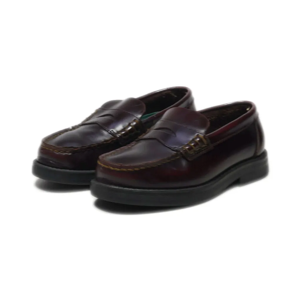 Bass Loafers Leather Maroon Colour For Kids